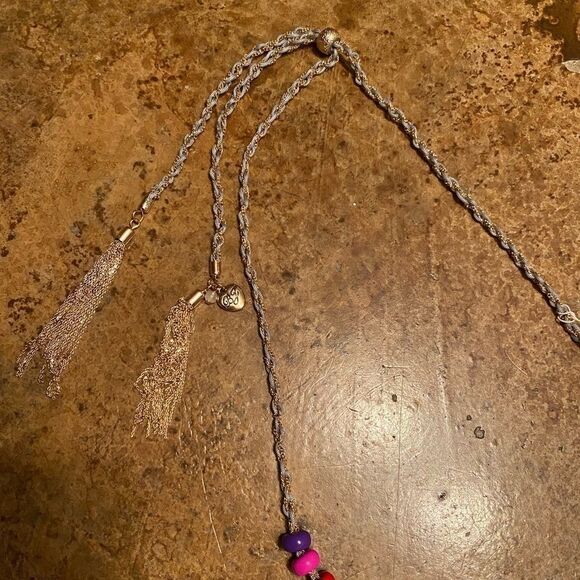 Betsey johnson Rainbow Bead adjustable necklace - Picture 5 of 8